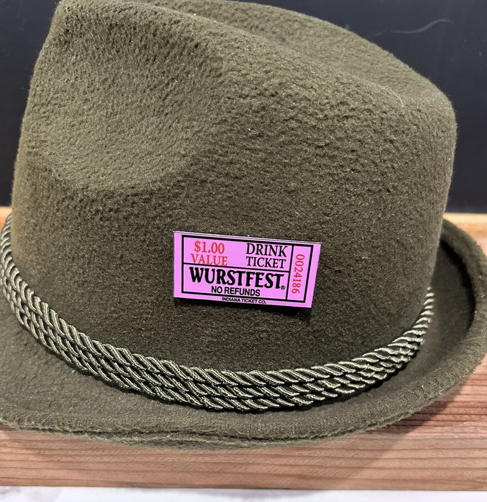 Wurstfest Beer Ticket Hat Pin Pink Color