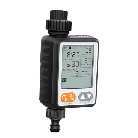 Sprinkler Timer for Garden Hose, 10 Programmable Water Timer with with Auto