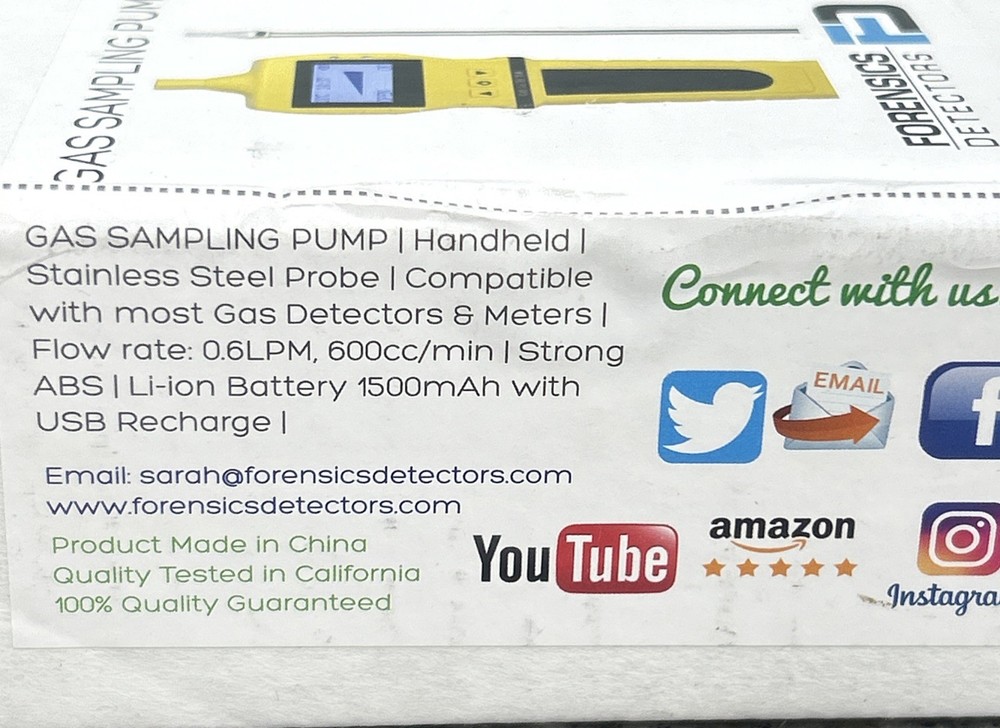 Gas Sampling Pump & Probe Handheld SS Probe Compatible With Most Detectors & Met