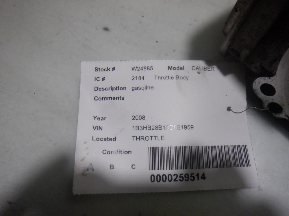 08 DODGE CALIBER Throttle Body