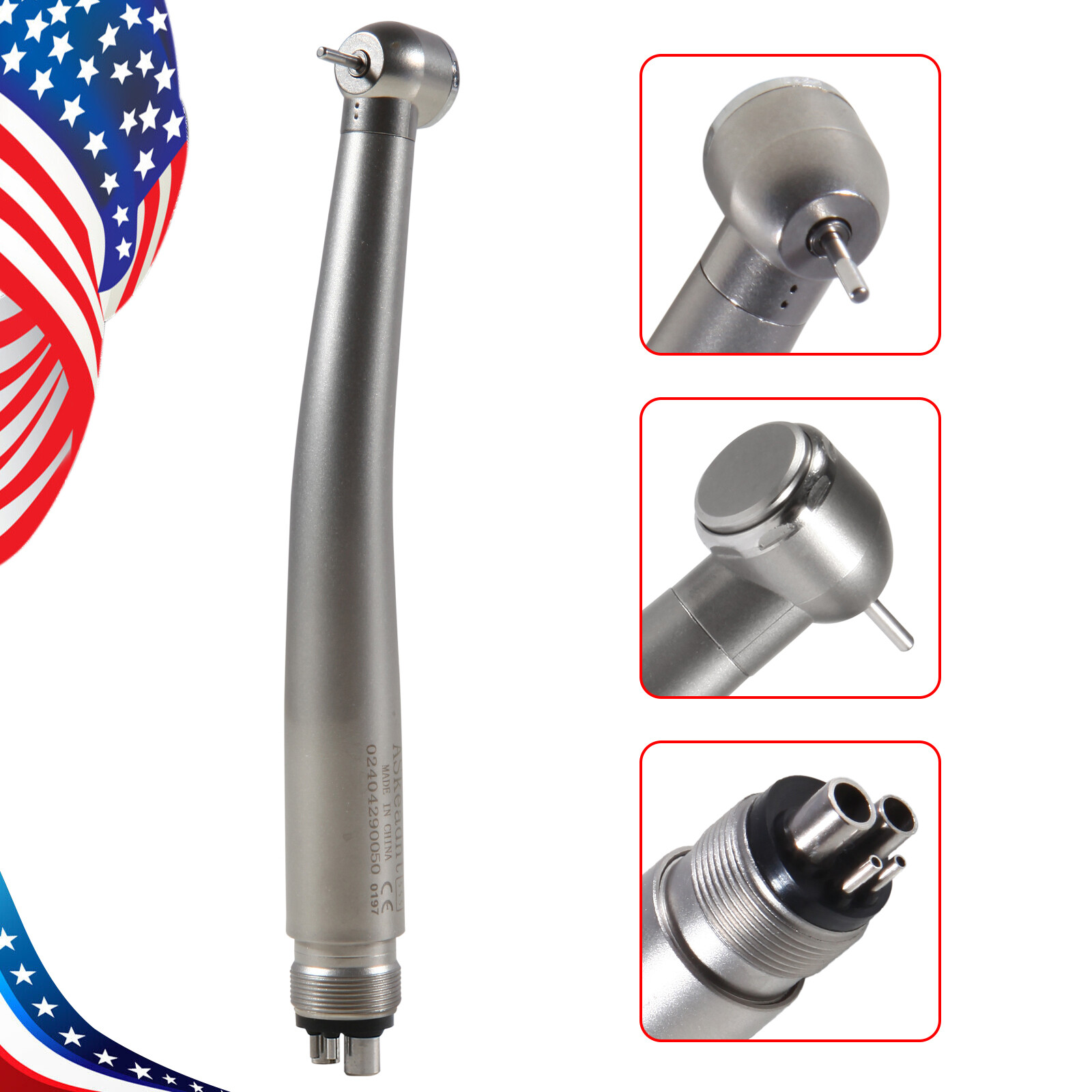 10 PCS Dental High Speed Handpiece Push Button Turbine 4 Hole NSK Pana Max Style