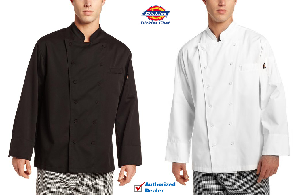Dickies DC101 Executive Long Sleeve Chef Coat Jacket, New