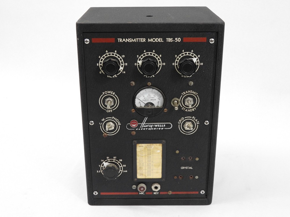 Harvey-Wells TBS-50A Ham Radio Transmitter + CMA-50 (excellent cosmetics)