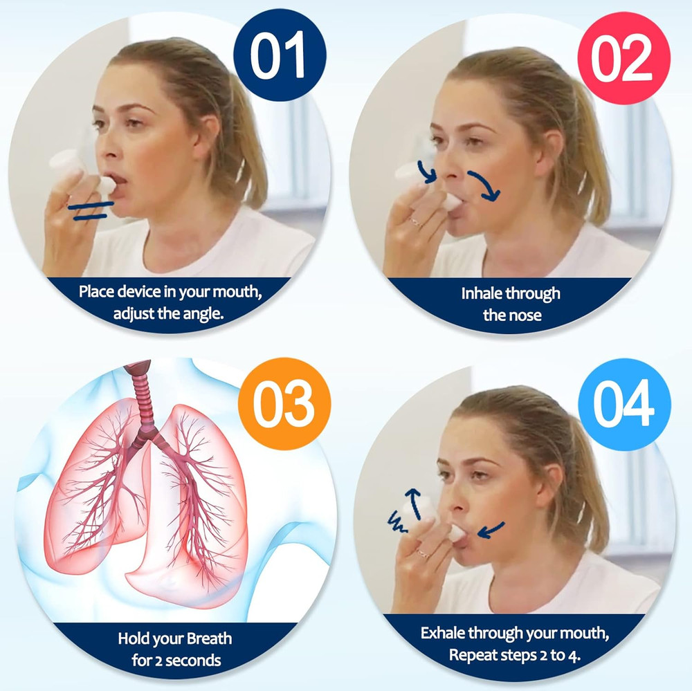Flutter Valve Device for Lungs, Breathing Exercise Device for Lungs, Breathing T