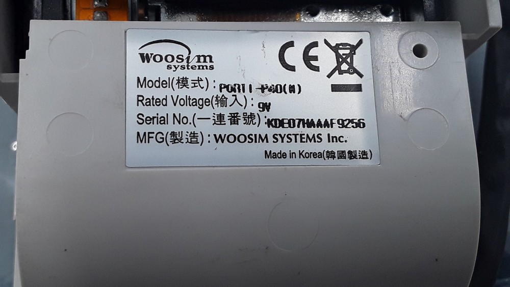 Woosim Systems Thermal Printer Model PORTI-P40