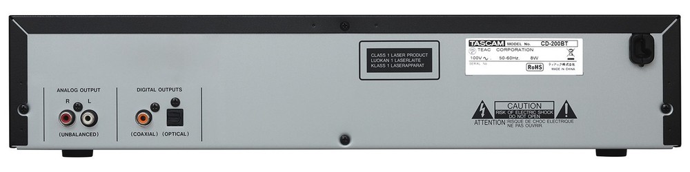 TASCAM CD-200BT Rackmount CD Player w/ Bluetooth Receiver