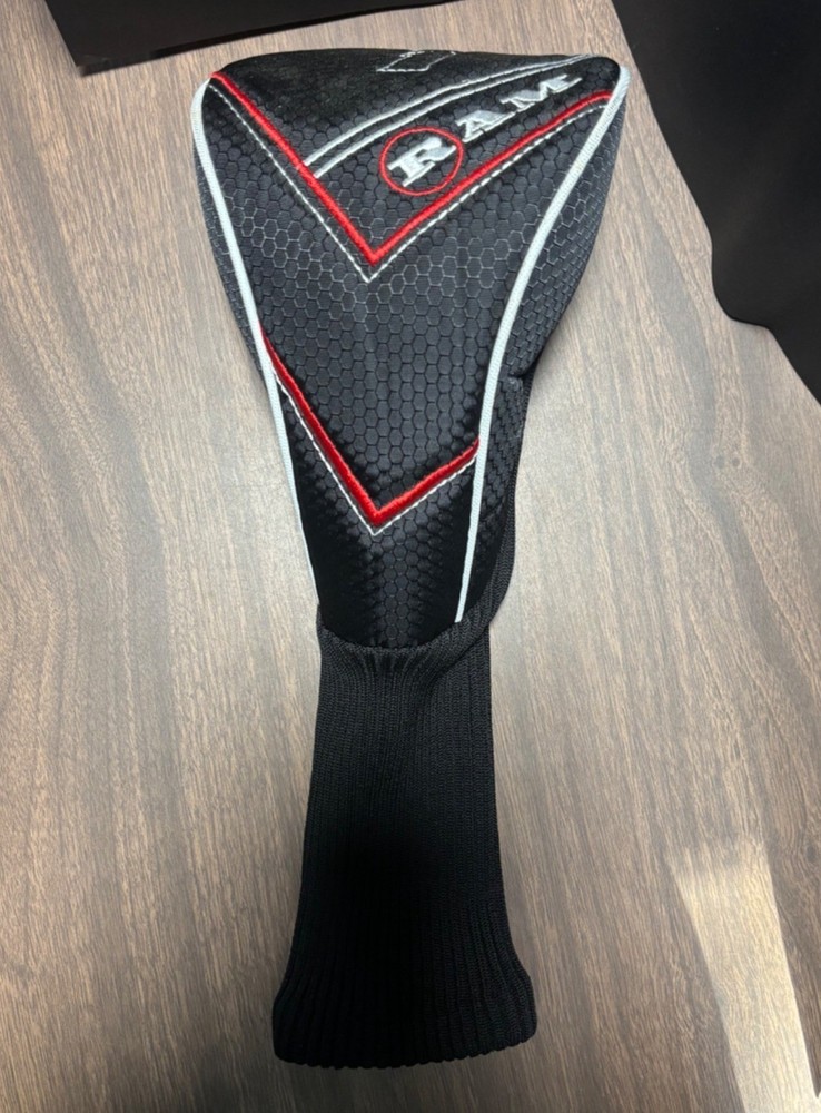 RAM Golf Driver Headcover Black & Red Hex Pattern