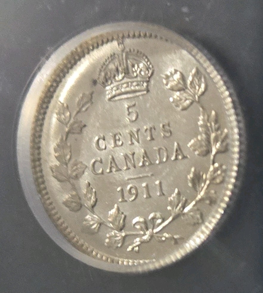 1911 10 Cent Dime AU58 ICG Canada 🇨🇦
