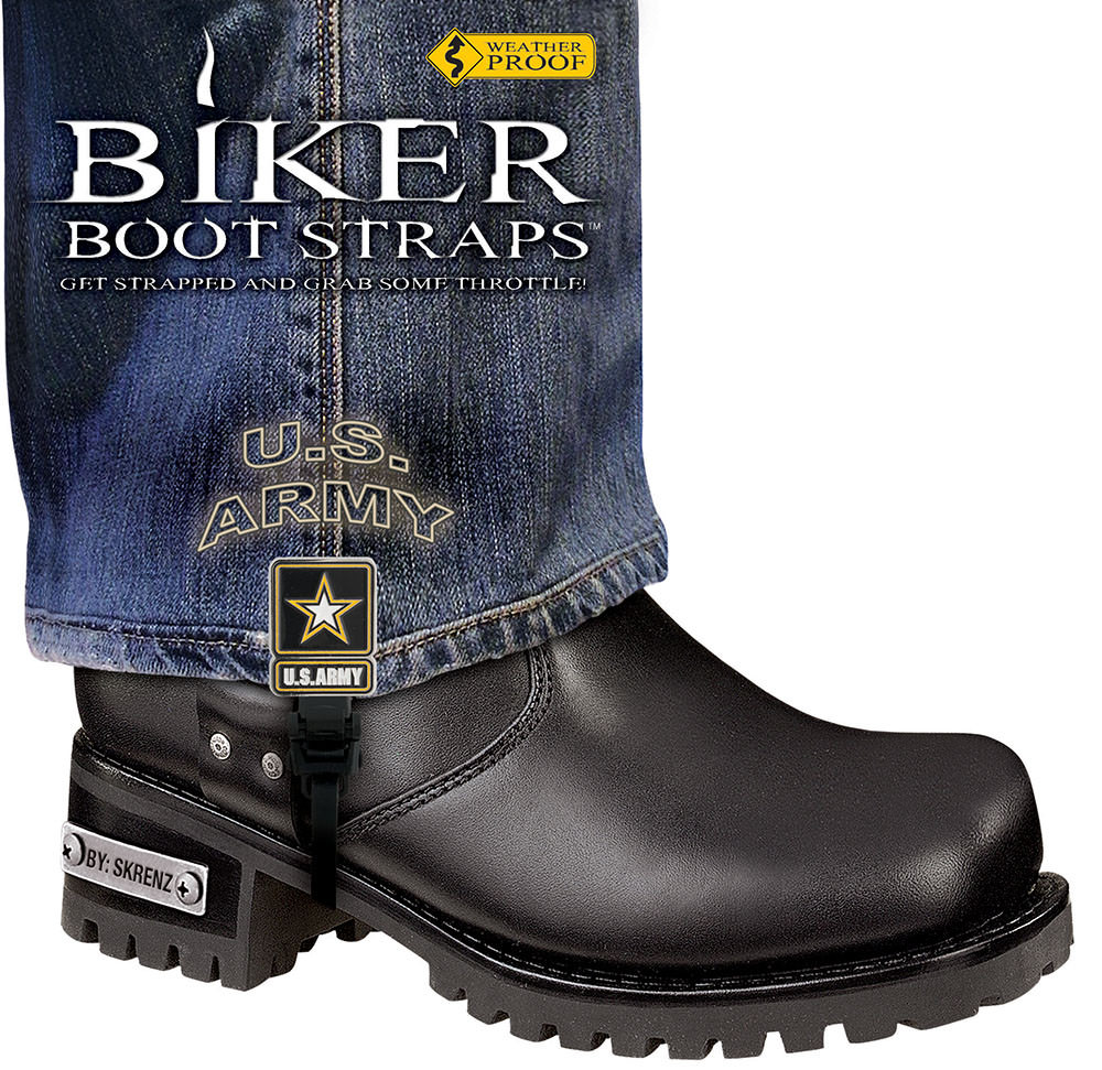 4" US Army Biker Boot Straps