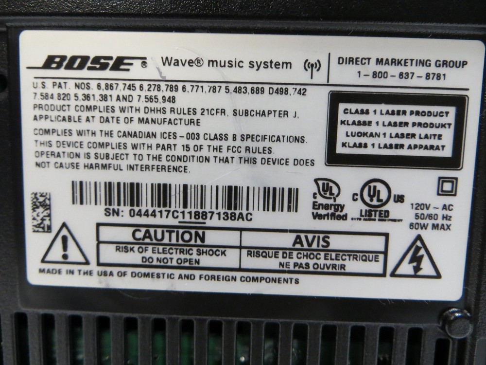Bose Wave Music System silver w/ Remote control test working