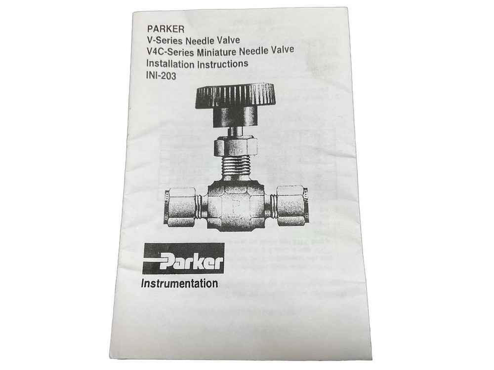 4W-V4LK-SS PARKER V-SERIES NEEDLE VALVE