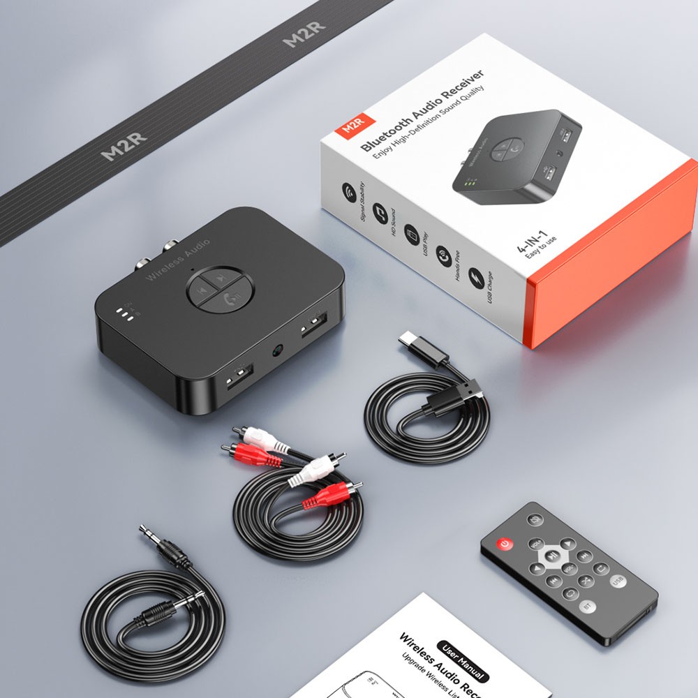 Newest Bluetooth Receiver 6.0 Wireless Audio Adapter for Car Home Stereo Speaker