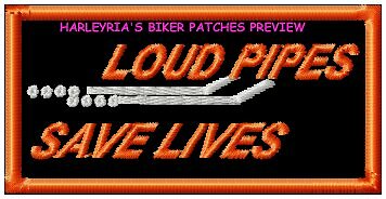 LOUD PIPES BIKER PATCH