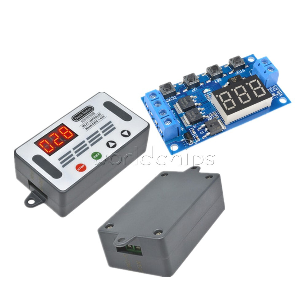 12V/24V Digital Tube Dual MOS Trigger Cycle Timer Delay Controller Control Board