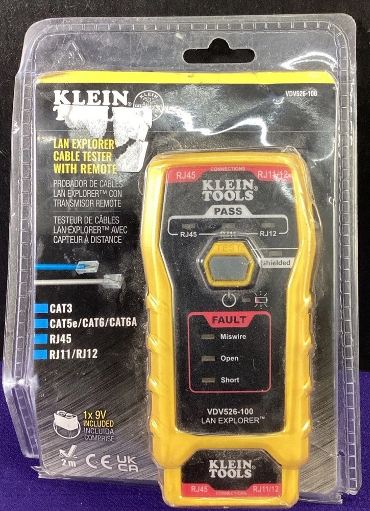 Klein Tools VDV526-100 LAN Explorer Cable Tester With Remote NEW