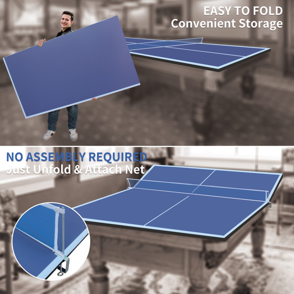 Portable Conversion Ping Pong Net: 9ft Foldable Table Tennis