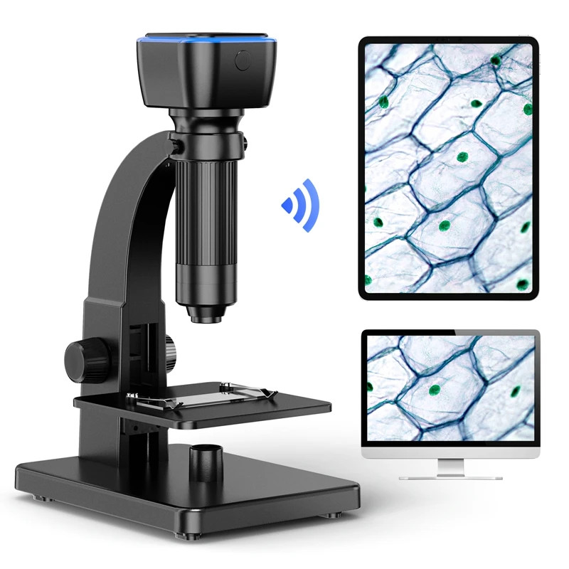 2000X Dual Lens WiFi Digital Microscope 10 LED Support Android IOS USB Computer