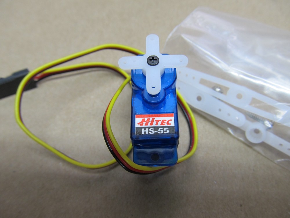 Four Hitec HS-55 Micro Feather Servos