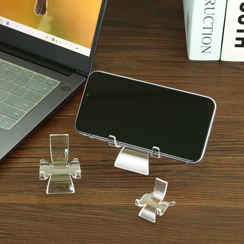 12 PCS Rock Display Stand Mini 12 ( 4* large+4* medium+4* small ), clear