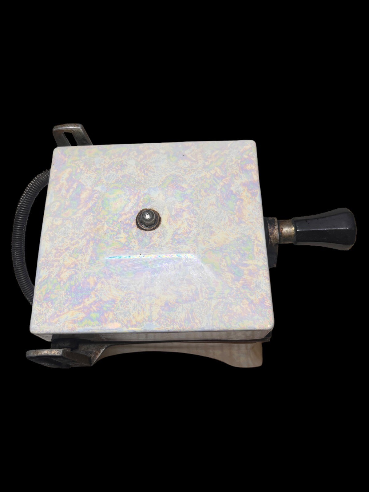 1930's Art Deco Hostess Sandwich Toaster Panini Press Porcelier White W/ Cord