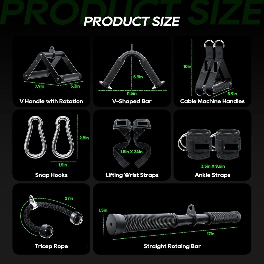 Cable machine accessories for home gym