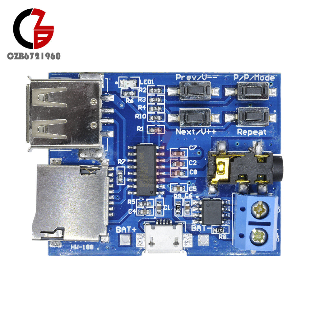 MP3 Format TF Card U Disk Decoder Amplifier Board Module Decoding Audio Player
