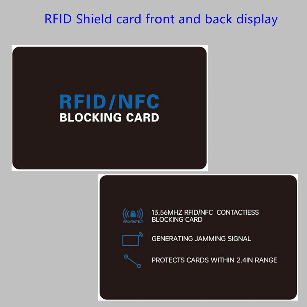 RFID Blocking Card – NFC Contactless Credit Debit Card Protector (5 Pack)