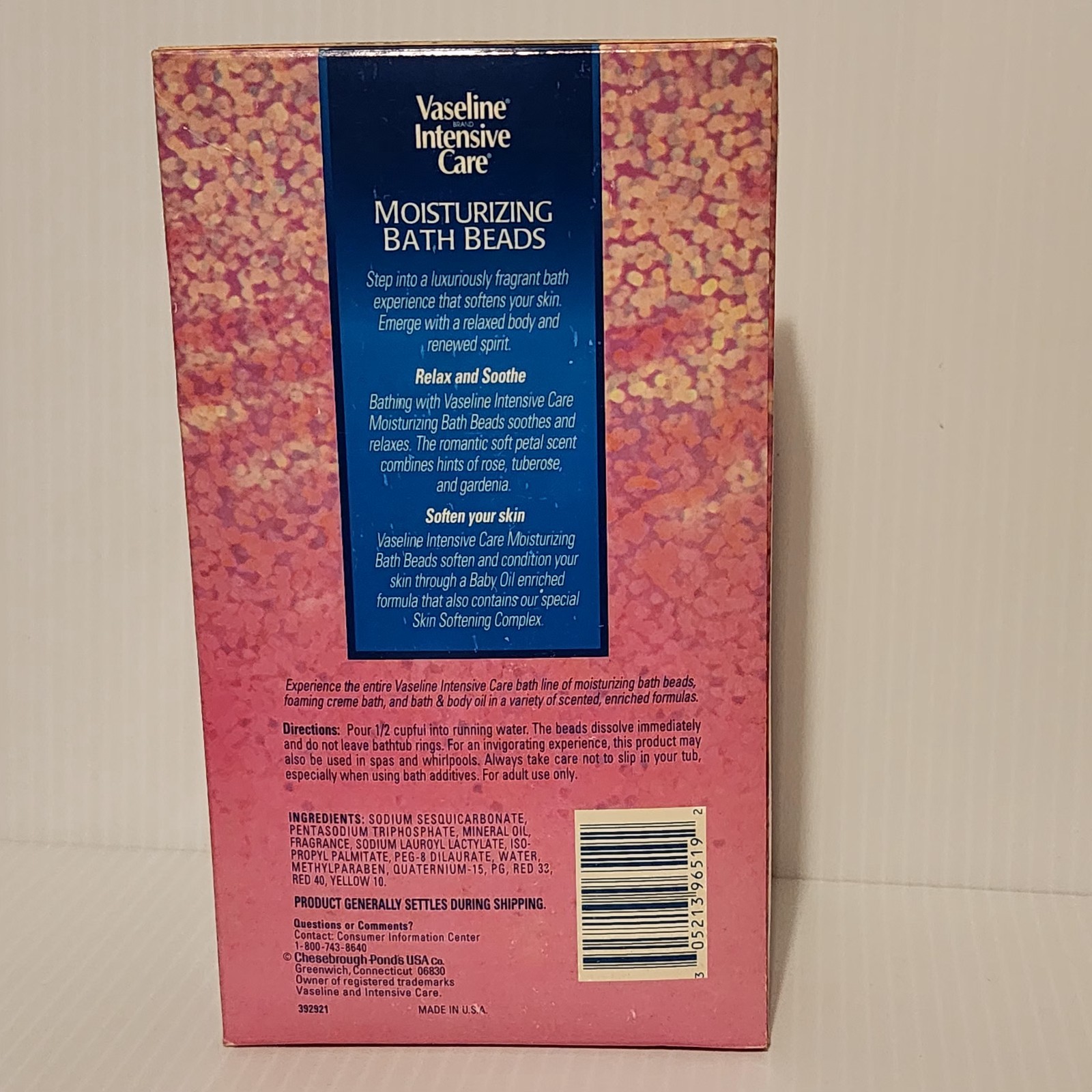 Vaseline Intensive Care Moisturizing Bath Beads PETAL GARDEN ORCHARD Lot Of 3