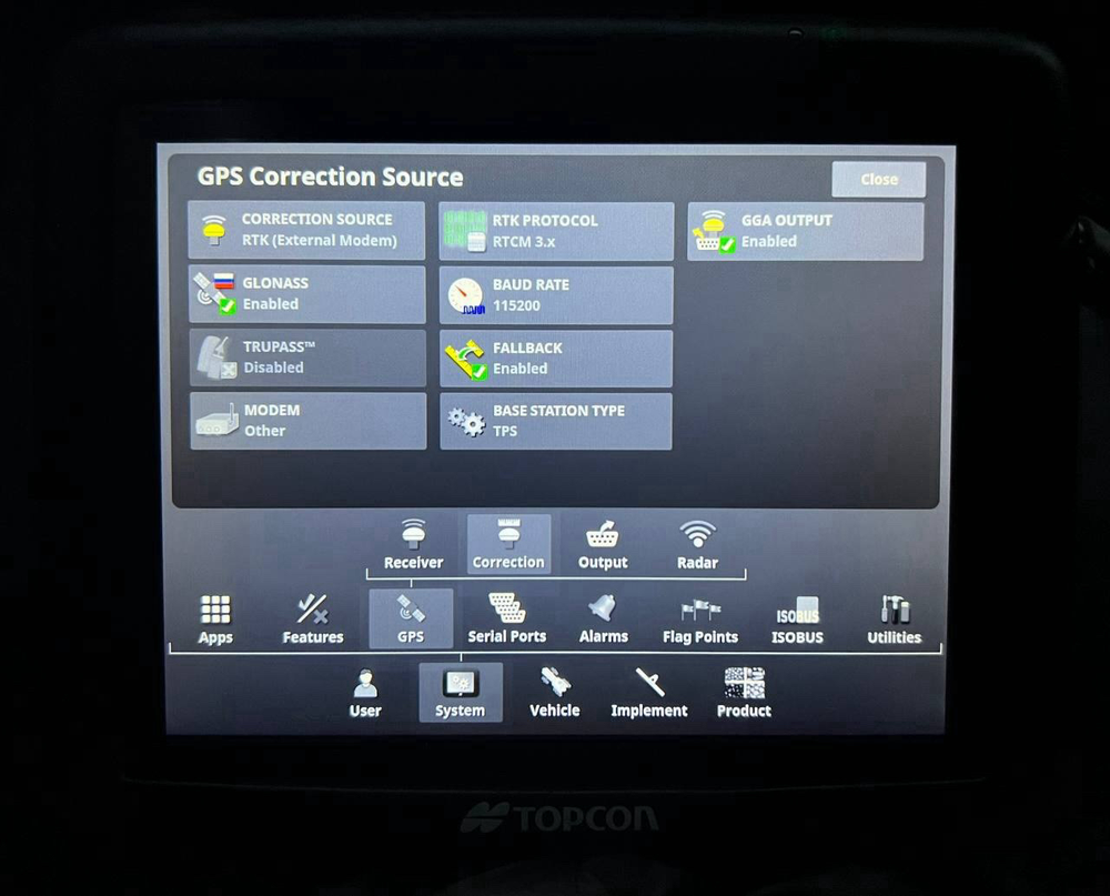 Topcon x25 8.4” console Aga4397 display