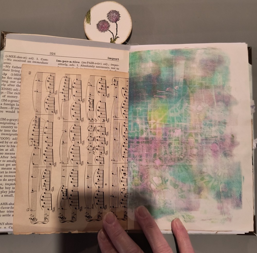 Handmade fabric covered junk journal