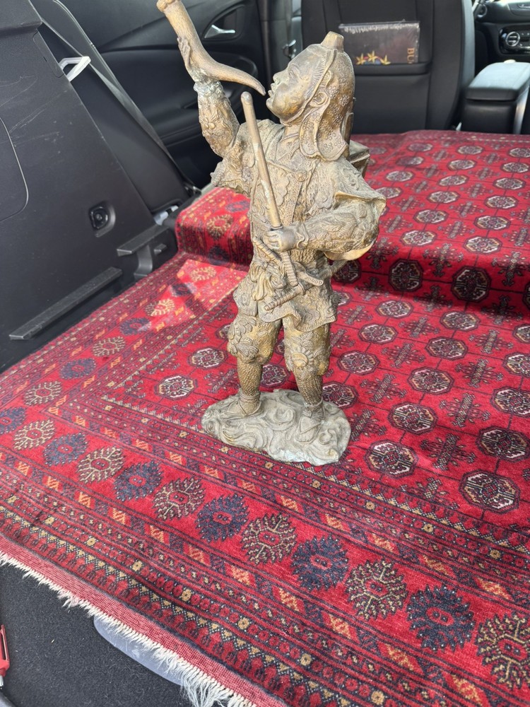 Japanese Samurai Bronze Table Statue (pre WW2) REVISED