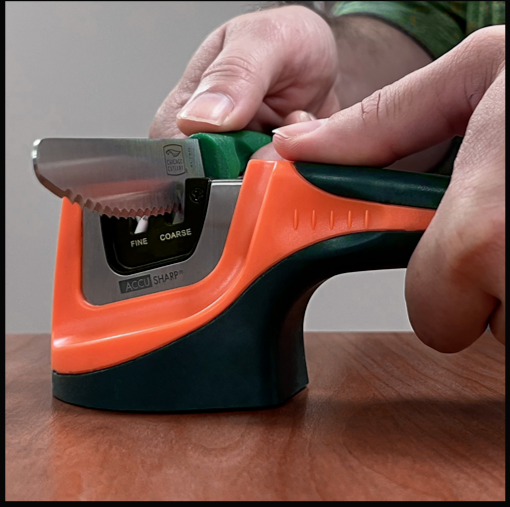 AccuSharp Pull-Through Knife Sharpener, Fine & Coarse, Orange / Green - 039C