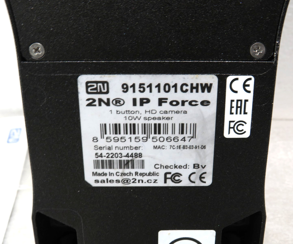 2N IP Force HD Camera 1 Button 9151101CHW [CTX]