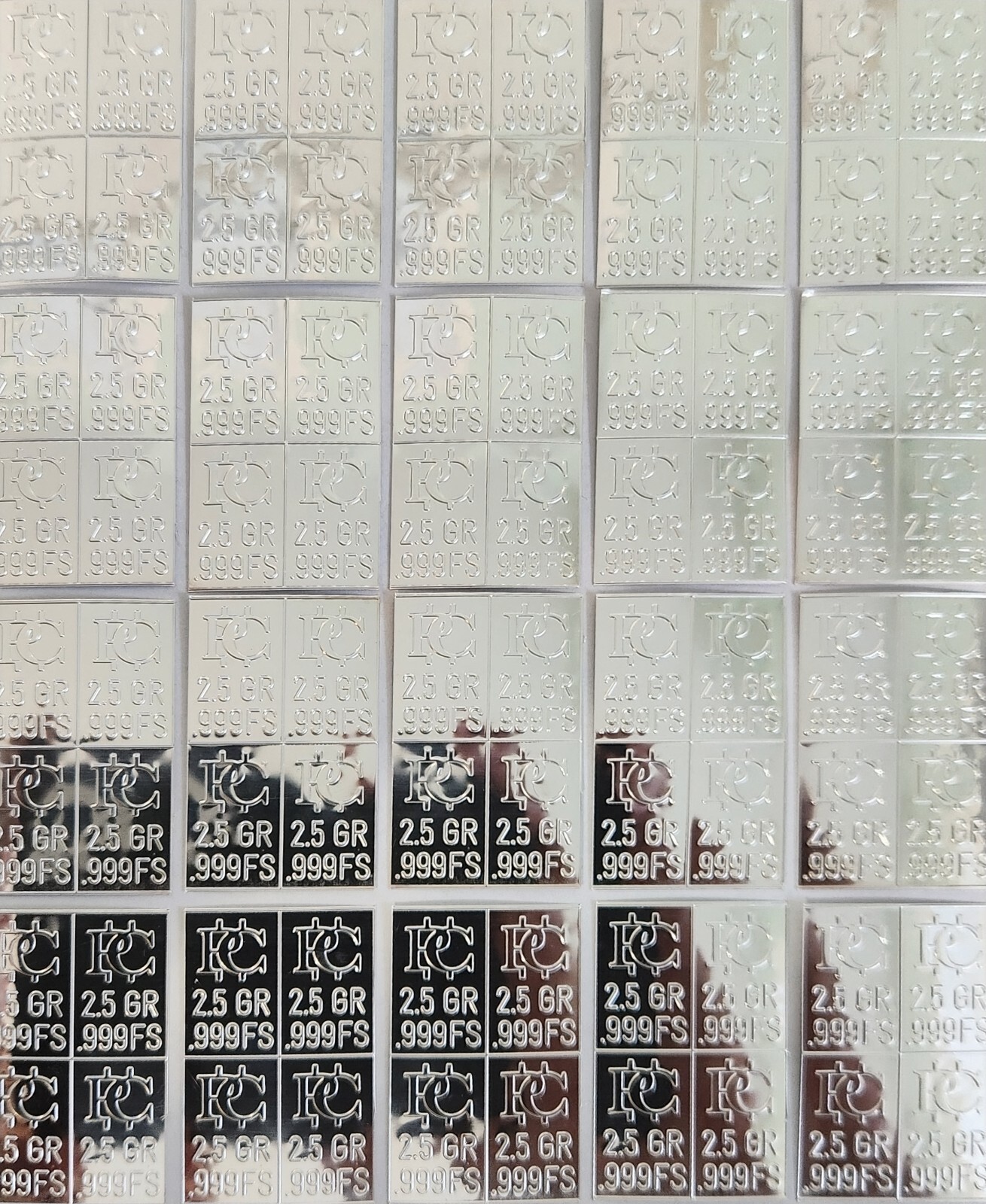 100 Pure Silver Bars 2.5 Grain Bars That Snap Apart .999 Silver Bullion .999 AG