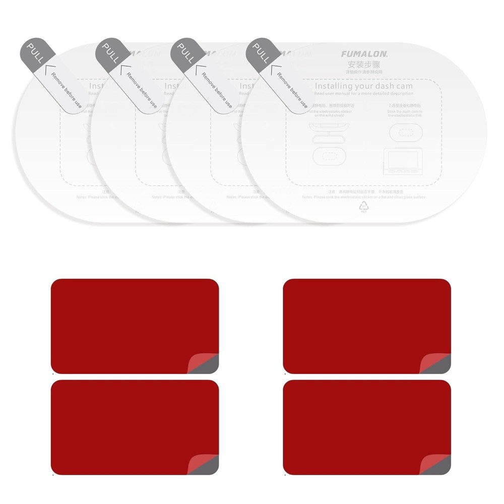 Adhesive and Electrostatic Stickers Compatible with 70mai Dash Camera Clear