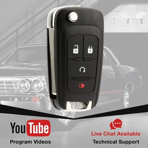 Keyless Entry Remote Start Car Flip Key Fob Control 4-Button Replacement One