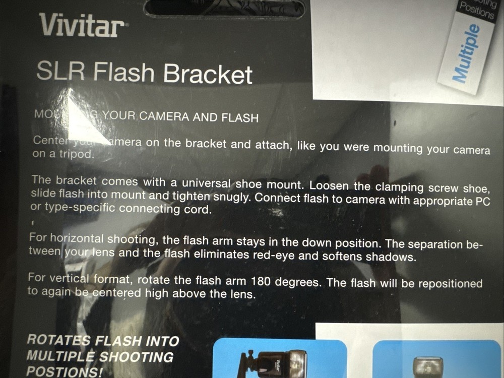 Vivitar Horizontal and Vertical SLR Flash Bracket