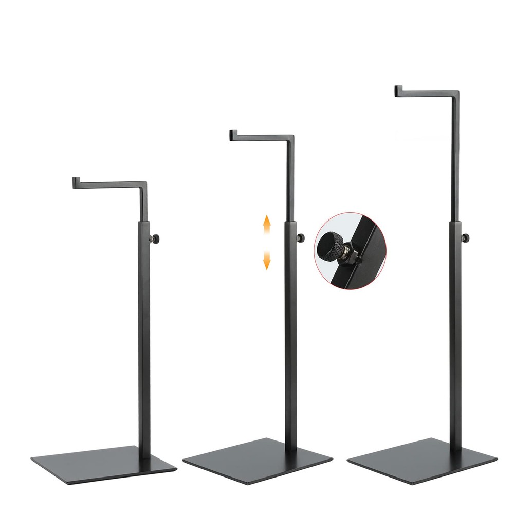 Purse Display Stand - 2 Pack Solid Black Bag Display Rack Stands, Counter Adj...