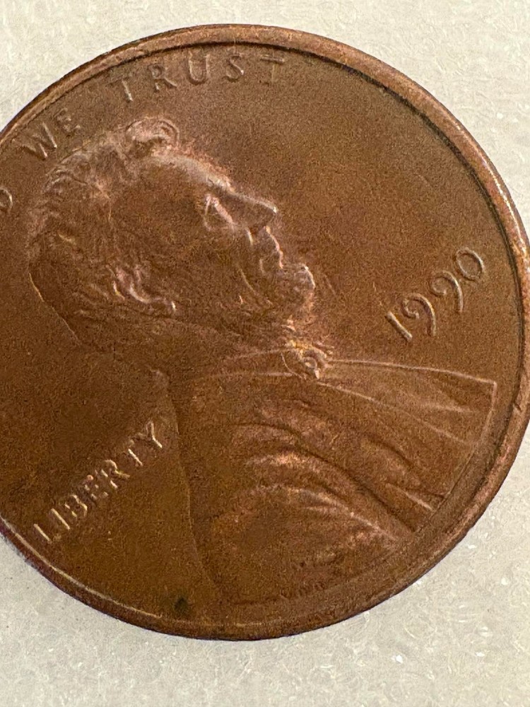 1990 no mint mark penny with multiple errors