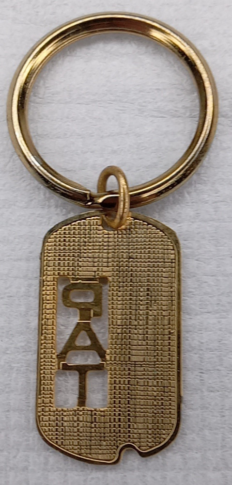 Pat Name Gold Tone Keyring Personalized