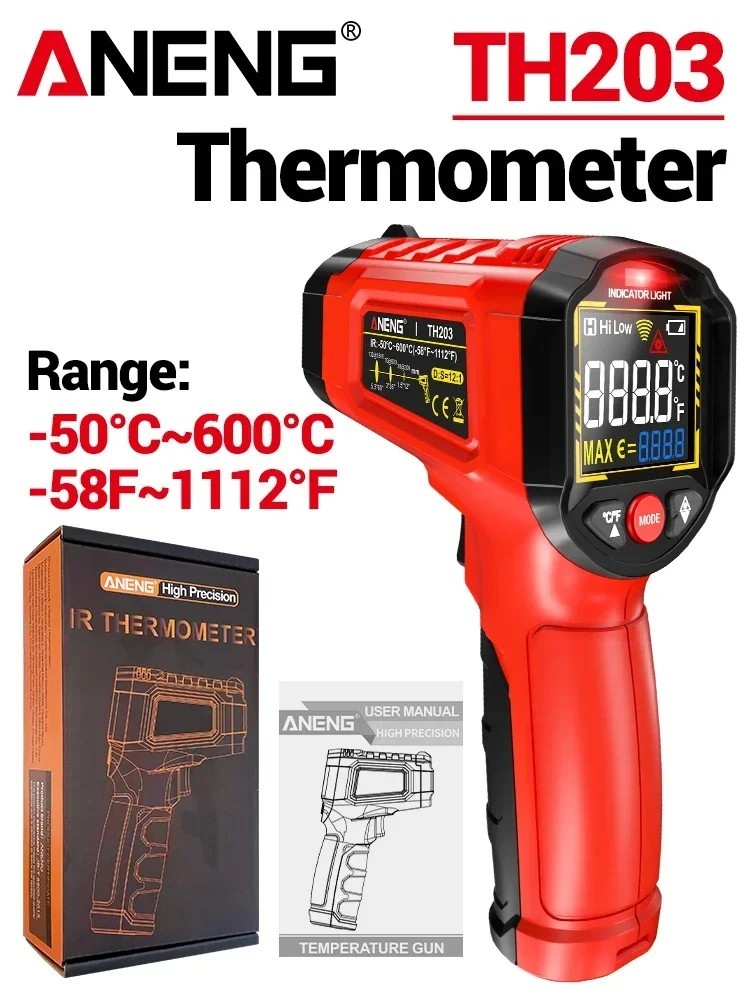Infrared Thermometer LCD Digital Non-contact Laser IR Temperature Gun Temp Meter