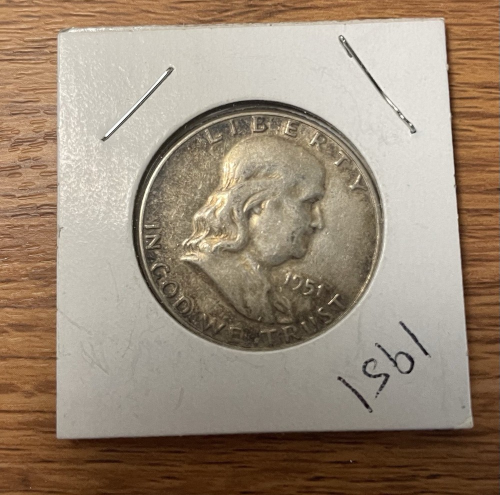1951 Franklin 90% SILVER  Half Dollar 775