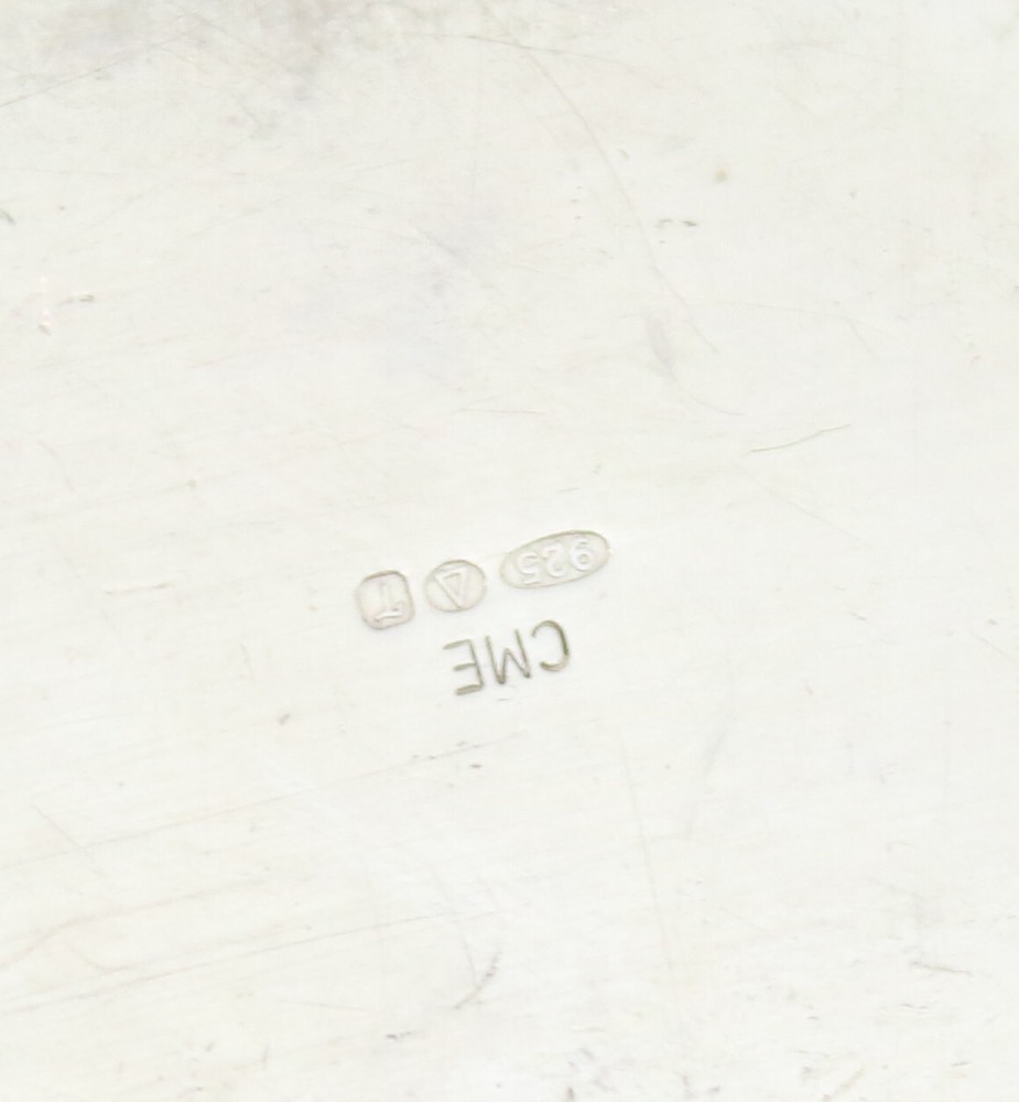 Sterling solid silver stamp box with paddle steamer engraving Elizabeth II