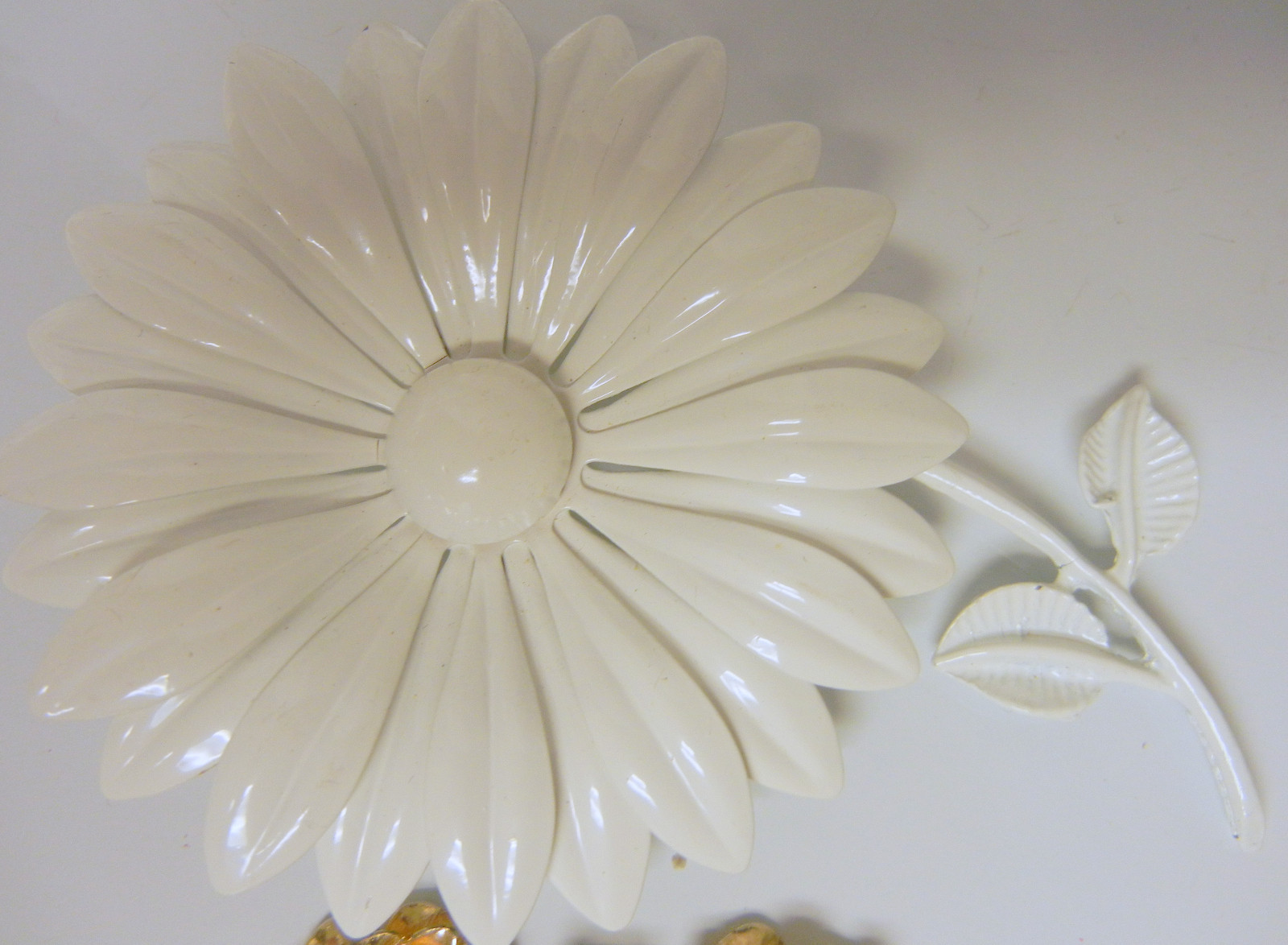 Vtg 40-60s Retro Large Enamel Rhinestone Flowers Pin Brooches Earrings 20 pc LOT