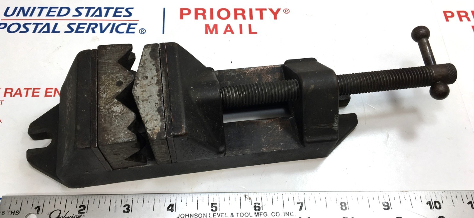 Vintage Drill Press Vise - Unique Multi Angle Jaws - 2 3/8" Wide x 2-3" Capacity