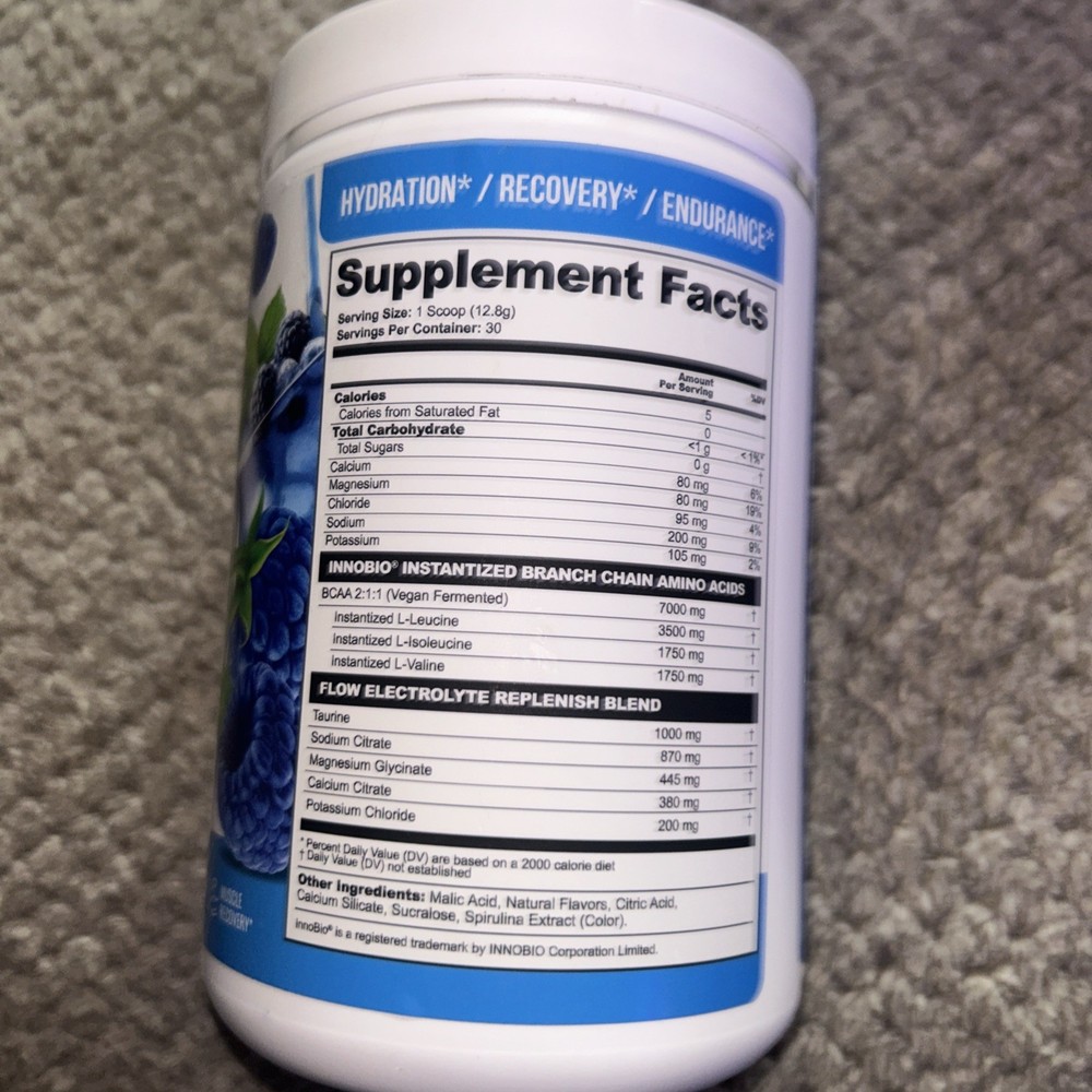 Flow BCAA+ Enhanced With Electrolytes ~Blue Razz~