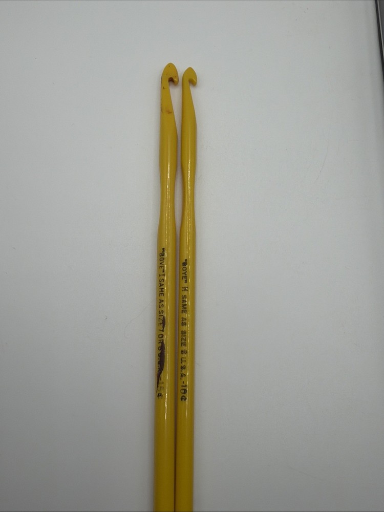 Vintage Boye crochet hook set sizes J-F missing size K, E, D - Additional Hooks