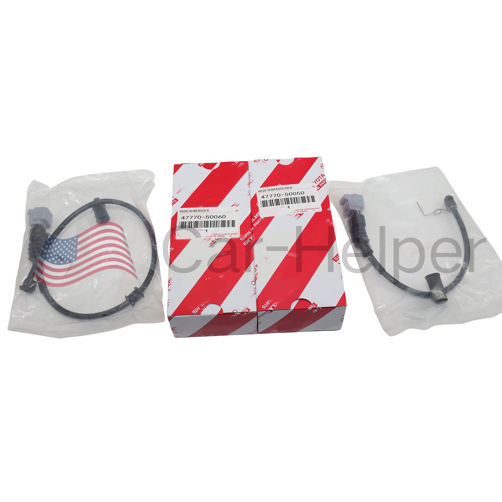 OEM 4777050050 4777050060 2Pcs Front and Rear Brake Pad Sensor For Lexus LS430