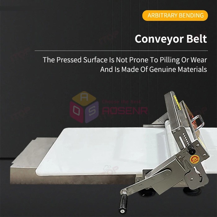 Desktop Folding Manual Puff Pastry Machine Hand-cranked Dough Sheeter