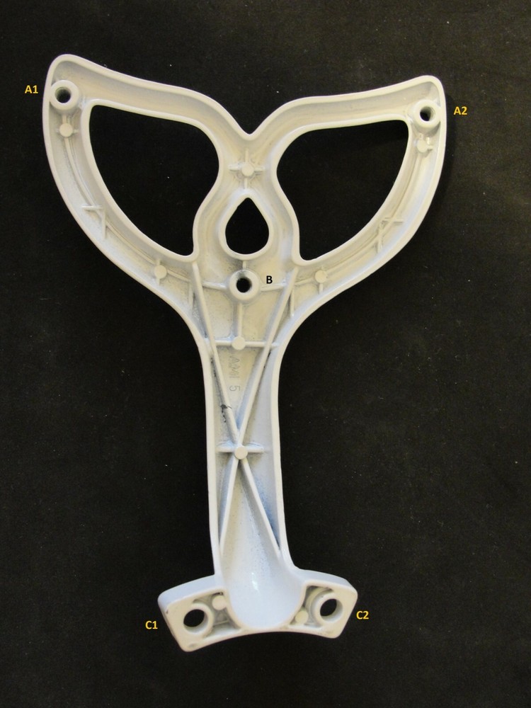 White Ceiling Fan Arm - Marked AMI 5